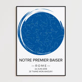 Tableau carte du ciel personnalisé brush