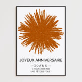 Tableau carte du ciel personnalisé feu d'artifice