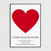 Tableau carte du ciel personnalisé Coeur