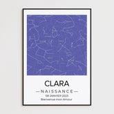 Tableau carte du ciel personnalisé carré