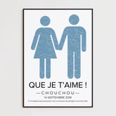 Tableau carte du ciel personnalisé mariage