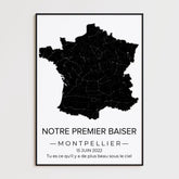 Tableau carte du ciel personnalisé France