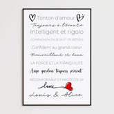 Tableau Famille Personnalisé Fête des Tontons