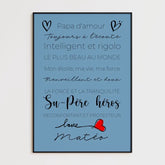 Tableau Famille Personnalisé Fête des Pères