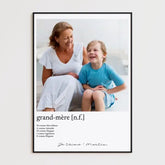 Tableau Photo de Famille Personnalisé Définition Grand-Mère