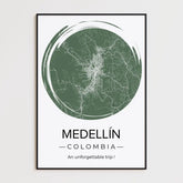 Affiche carte ville Personnalisée Brush