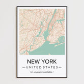 Affiche carte ville Personnalisée Carré