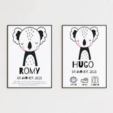 Tableau Naissance Personnalisé Koala