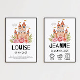 Affiche Naissance Personnalisé Château