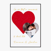 Cadre Personnalisé Couple Photo Carte du Ciel