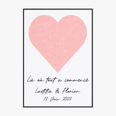 Cadre Personnalisé Couple Carte du Ciel