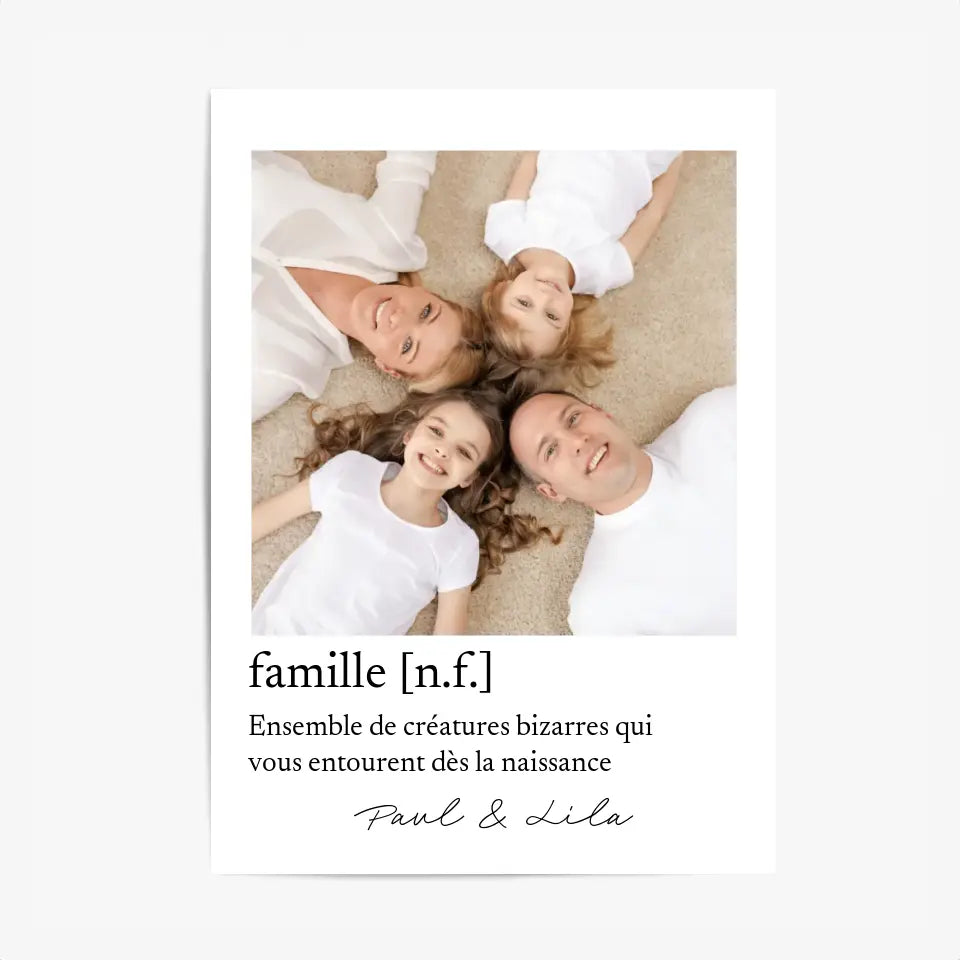 Tableau Photo Personnalisé Définition Famille