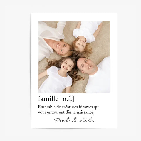Tableau Photo Personnalisé Définition Famille