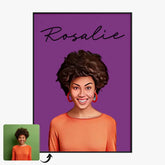 Tableau Portrait Personnalisé de bande dessinée américaine