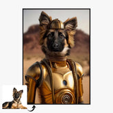 Tableau Animaux Portrait Personnalisé C-3PO