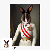 Tableau Animaux Portrait Personnalisé Renaissance François-Joseph Ier empereur d'Autriche