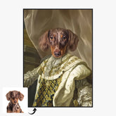 Tableau Animaux Portrait Personnalisé Renaissance Roi Louis XVI de France