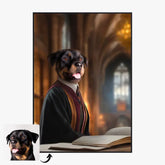 Tableau Personnalisé Portrait Animaux Sorcier Hermione