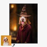 Tableau Personnalisé Portrait Animaux Sorcier Choixpeau