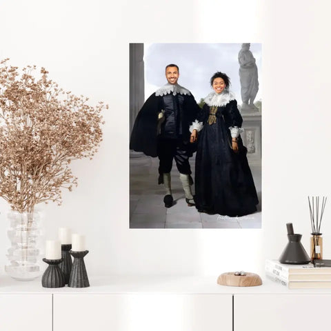 Tableau Personnalisé Portrait Photo Couple Royal Frederick van Velthuysen et son épouse