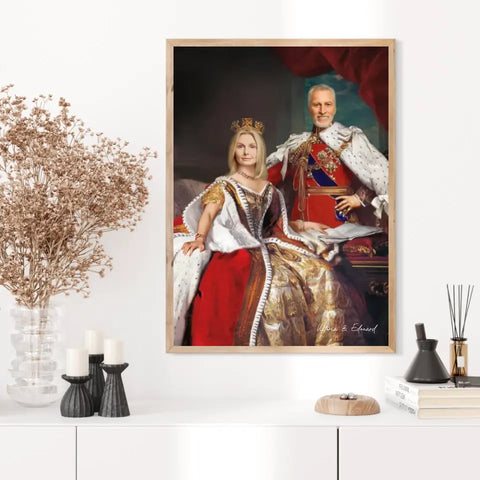 Tableau Personnalisé Portrait Photo Couple Royal Reine Victoria et Roi Edouard VII
