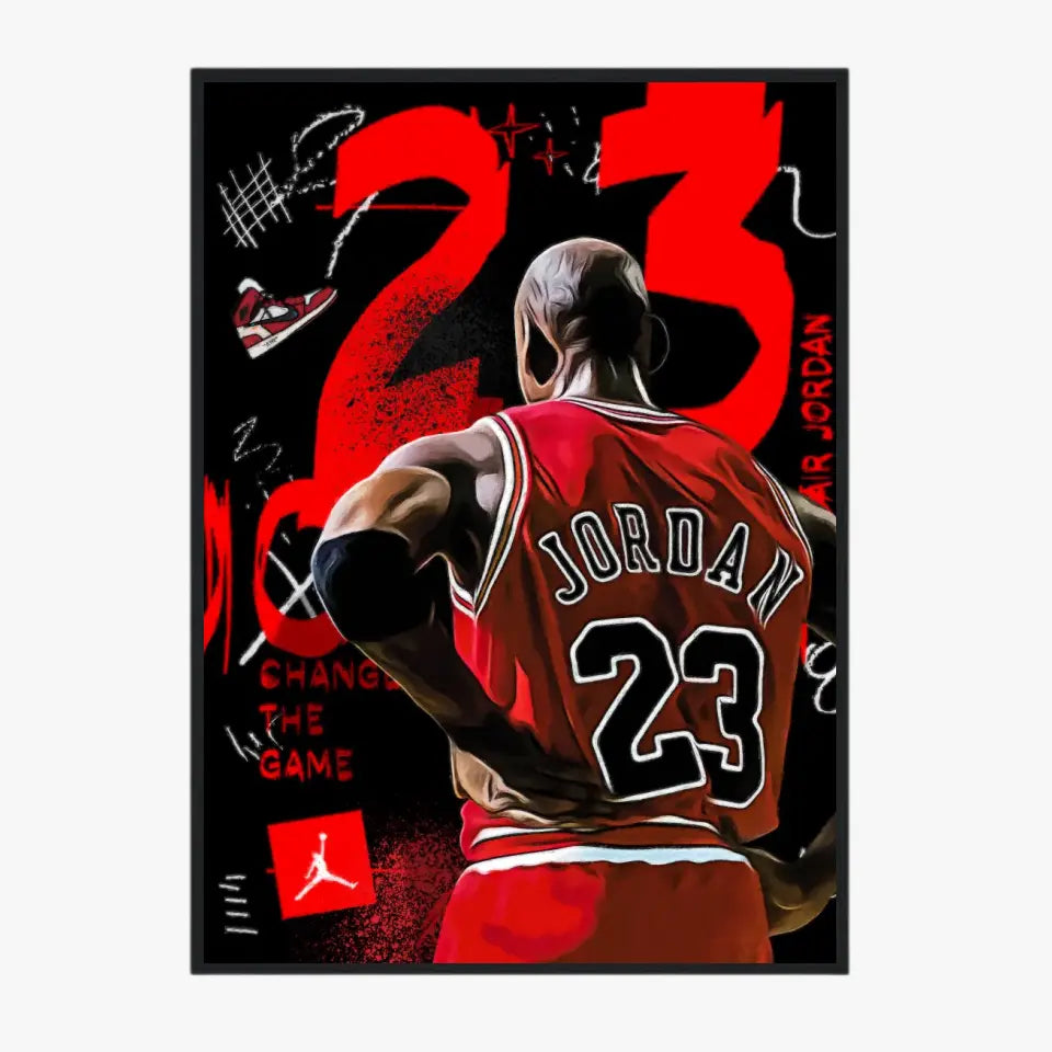 Affiche et Tableau Pop Art de Michael Jordan 23