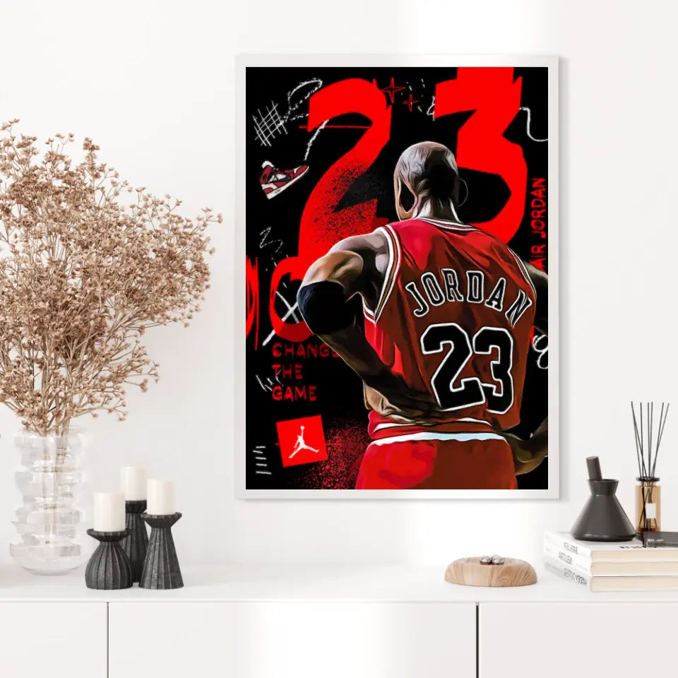 Affiche et Tableau Pop Art de Michael Jordan 23