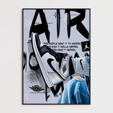Affiche et Tableau Pop Art de Sneakers Nike Air Jordan Noir
