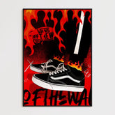 Affiche et Tableau Pop Art de Sneakers Vans Noir