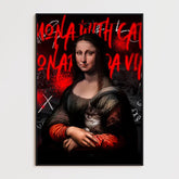 Affiche et Tableau Pop Art de Mona Lisa With a Cat