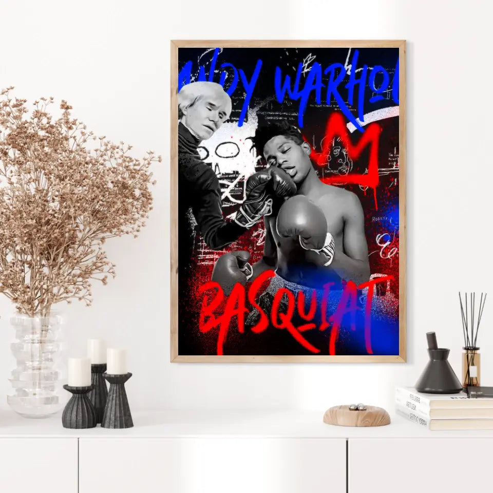 Affiche et Tableau Pop Art de Jean Michel Basquiat Boxe Andy Warhol