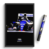 Affiche ou Tableau Williams FW16 Damon Hill 1994 Formule 1