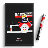 Affiche ou Tableau McLaren MP4 4 Ayrton Senna Formule 1
