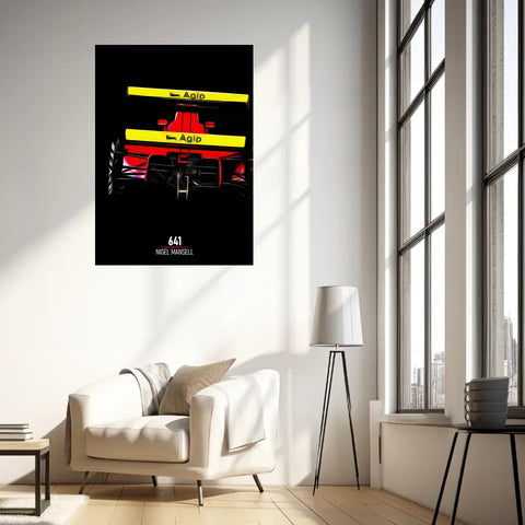 Affiche ou Tableau Ferrari 641 Nigel Mansel Formule 1