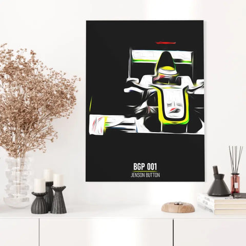 Affiche ou Tableau Brawn BGP 001 Jenson Button Formule 1