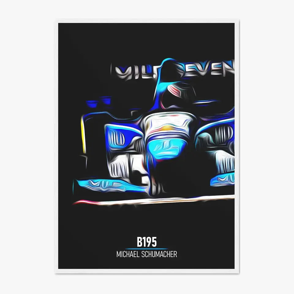 Affiche ou Tableau Benetton B195 Michael Schumacher Formule 1