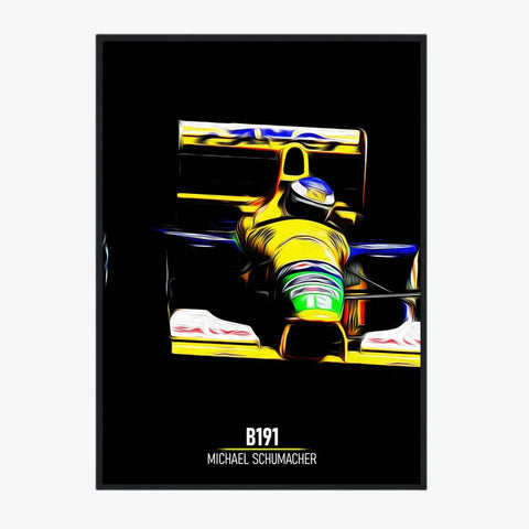 Affiche ou Tableau Benetton B191 Michael Schumacher Formule 1