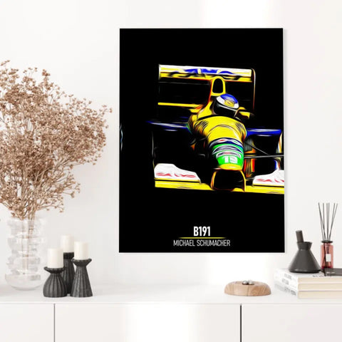 Affiche ou Tableau Benetton B191 Michael Schumacher Formule 1