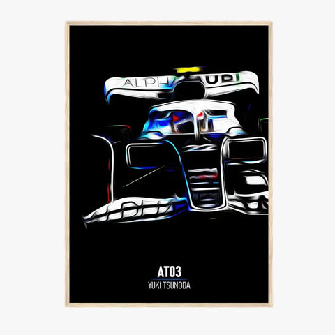 Affiche ou Tableau Alpha Tauri AT03 Yuki Tsunoda Formule 1