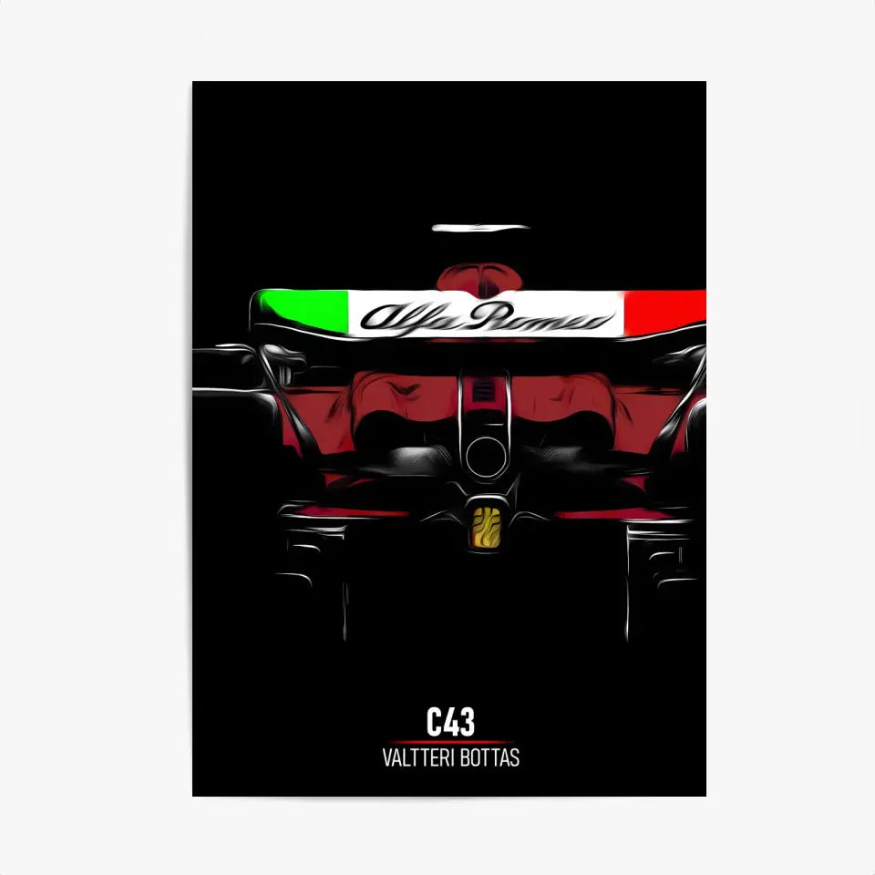 Affiche ou Tableau Alfa Romeo C43 Valtteri Bottas Formule 1