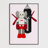 Affiche et Tableau Moderne KAWS Boxe Suprême