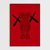 Affiche et Tableau Moderne KAWS Rouge