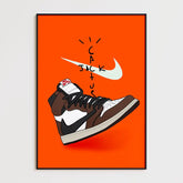 Affiche et Tableau Moderne Sneakers Nike Air Travis Scott Cactus Jack