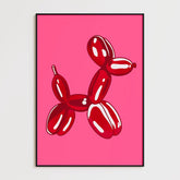 Affiche et Tableau Moderne Jeff Koons Balloon Dogs rouge