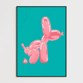 Affiche et Tableau Moderne Jeff Koons Balloon Dogs rose