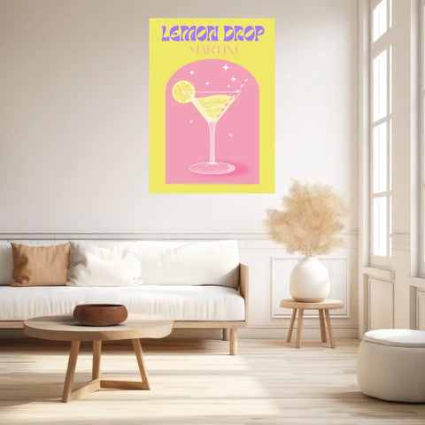 Affiche et Tableau Moderne Cocktail Lemon Drop Martini