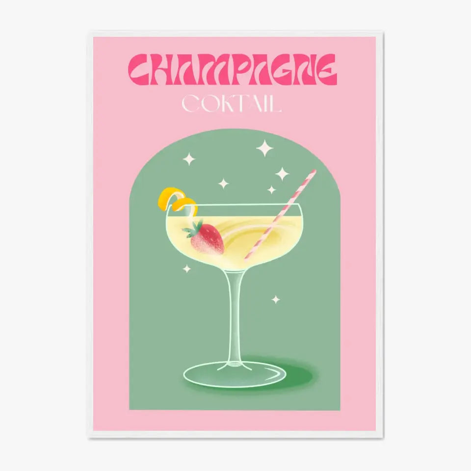 Affiche et Tableau Moderne Cocktail Champagne