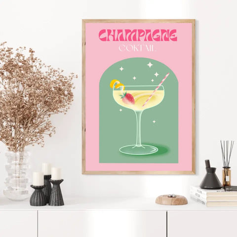 Affiche et Tableau Moderne Cocktail Champagne