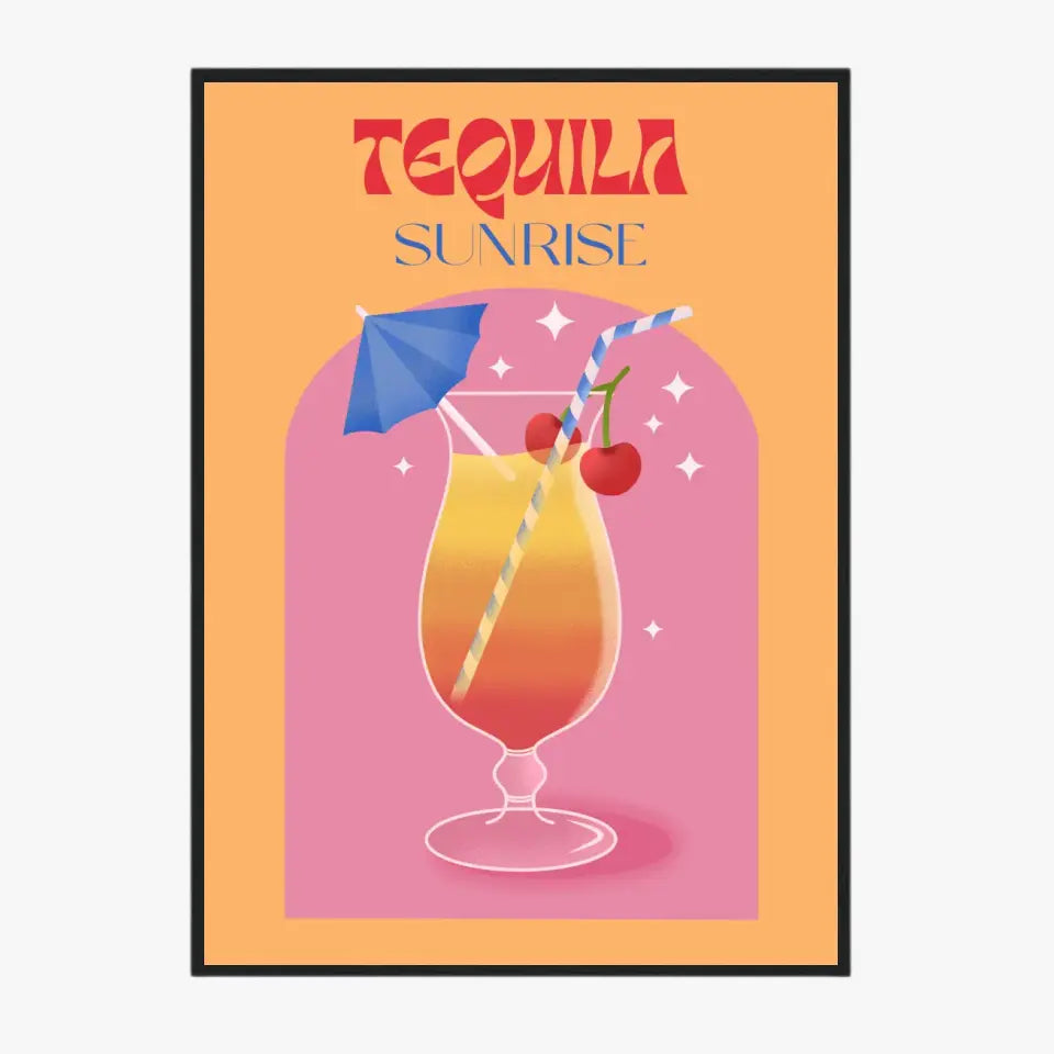 Affiche et Tableau Moderne Cocktail Tequila Sunrise