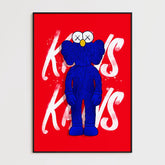 Affiche et Tableau Moderne Kaws bleu